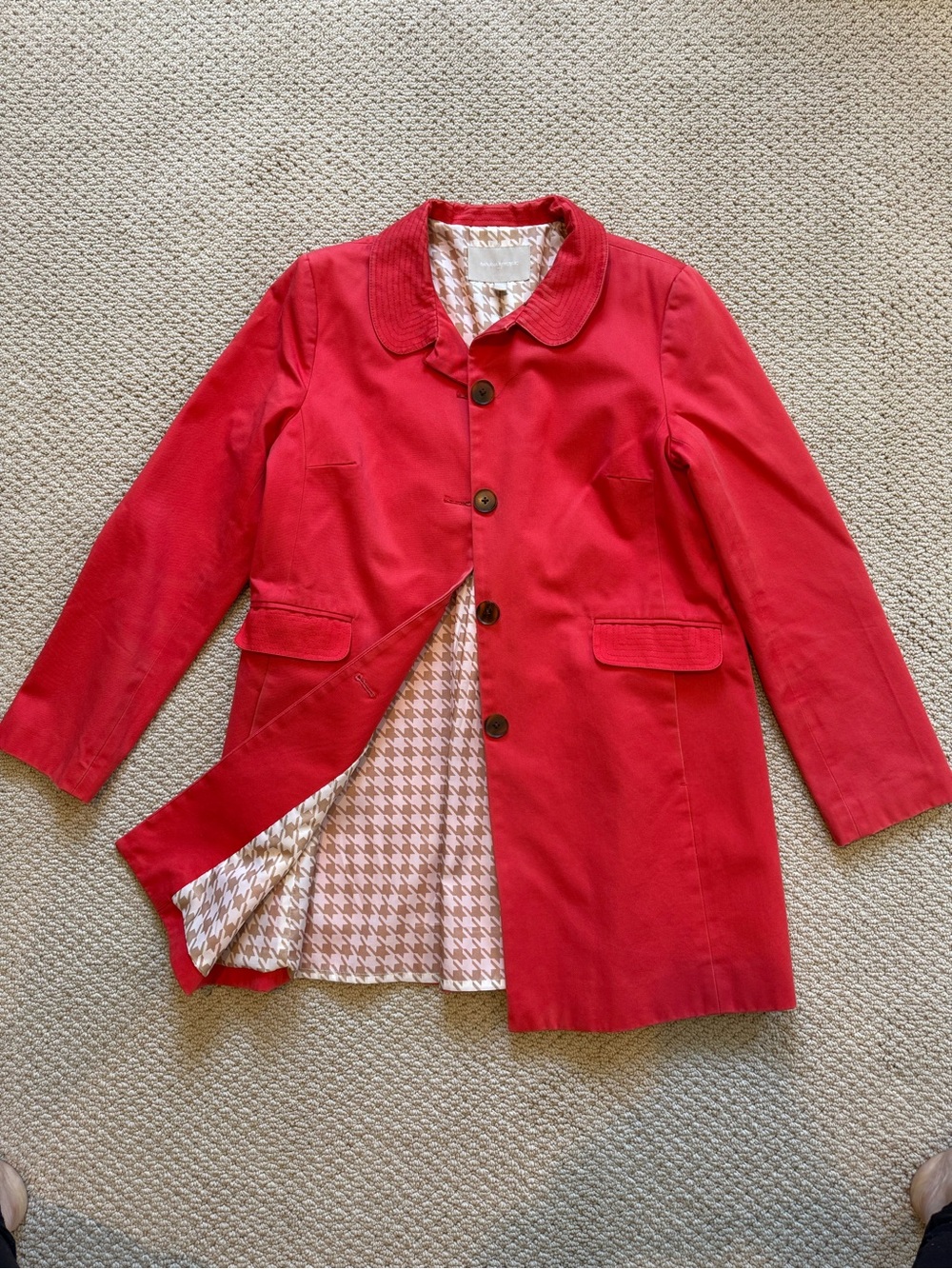 Banana Republic Red Women’s Button-Front Spring coat size M